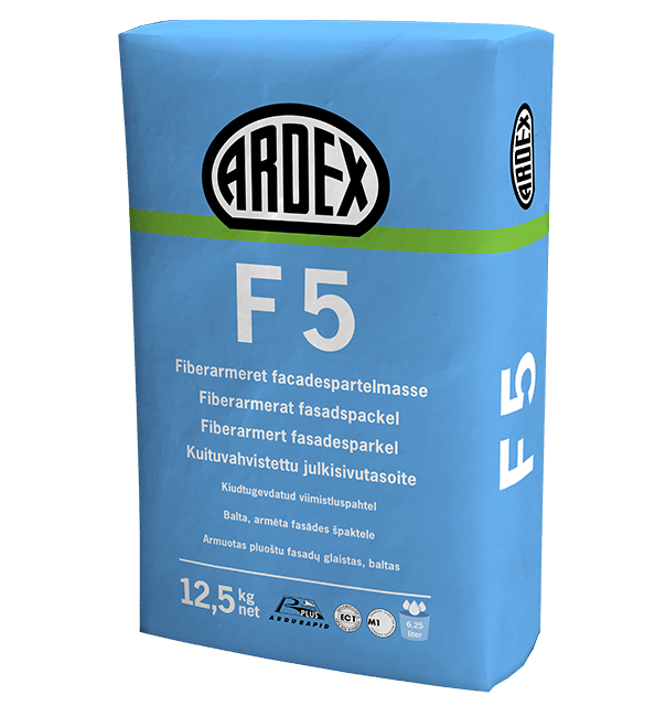 ARDEX-F-5-125-kg-low ARDEX F5 fasādes špaktele ar šķiedrām, balta - Image 1
