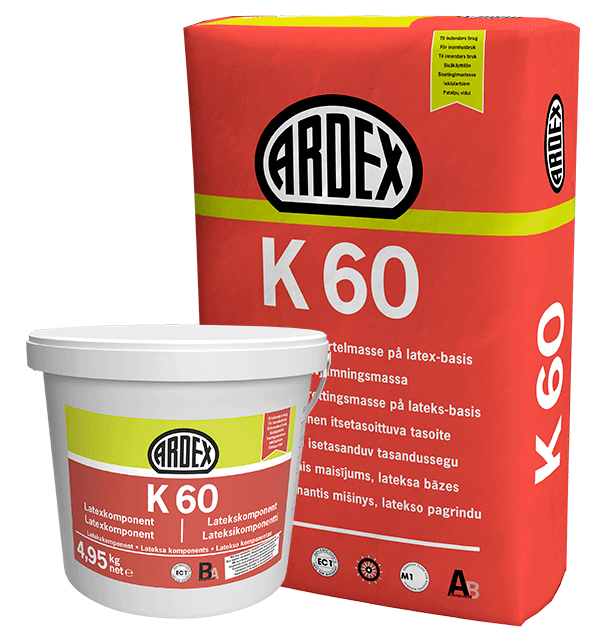 ARDEX-K-60-20kg2-1 ARDEX K60 lateksa bāzes pašizlīdzinošais maisījums grīdām - Image 1