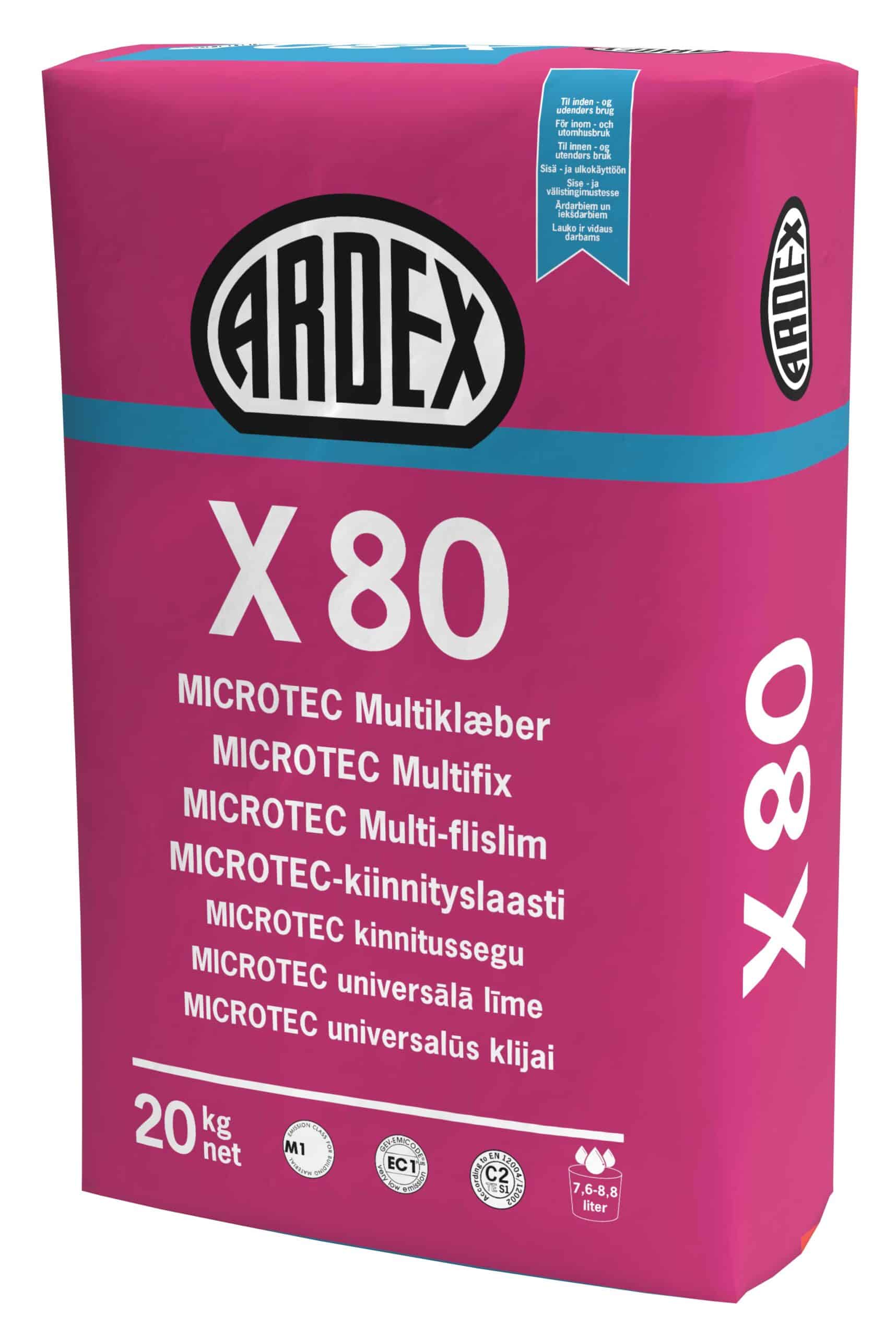 ARDEX-X-80-20-kg ARDEX X80 MICROTEC universāla elastīgā flīžu līme (C2TE/S1) - Image 1