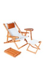Chalet Chair Classic - atpūtas krēsls , galdiņš, paliknis, paliknis kājām