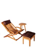 Chalet swing wood - atpūtas krēsls + galdiņš + paliknis kājām