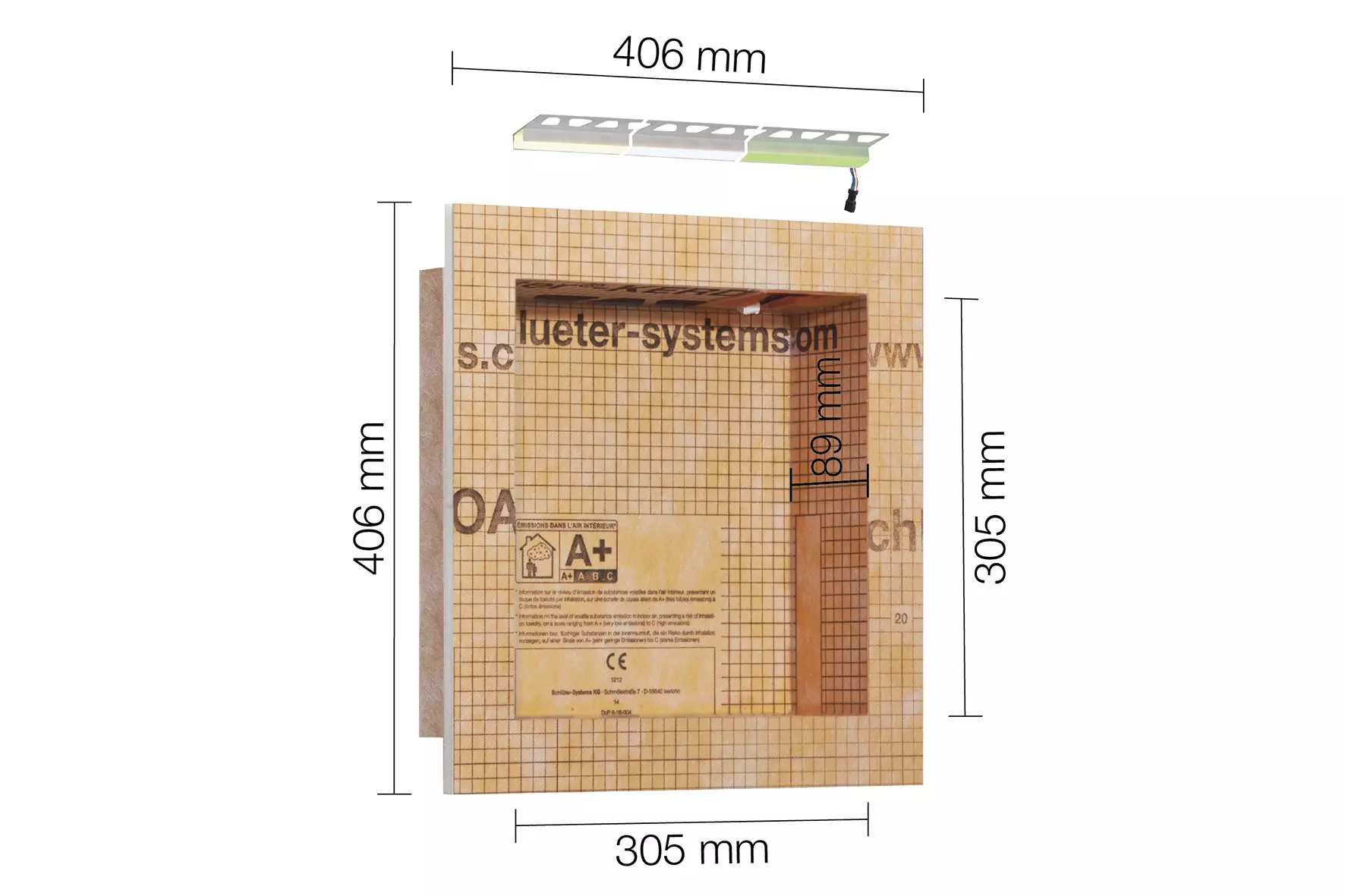 KERDI-BOARD-NLT-A KERDI-BOARD-NLT sienu nišas ar LED apgaismojumu - Image 1