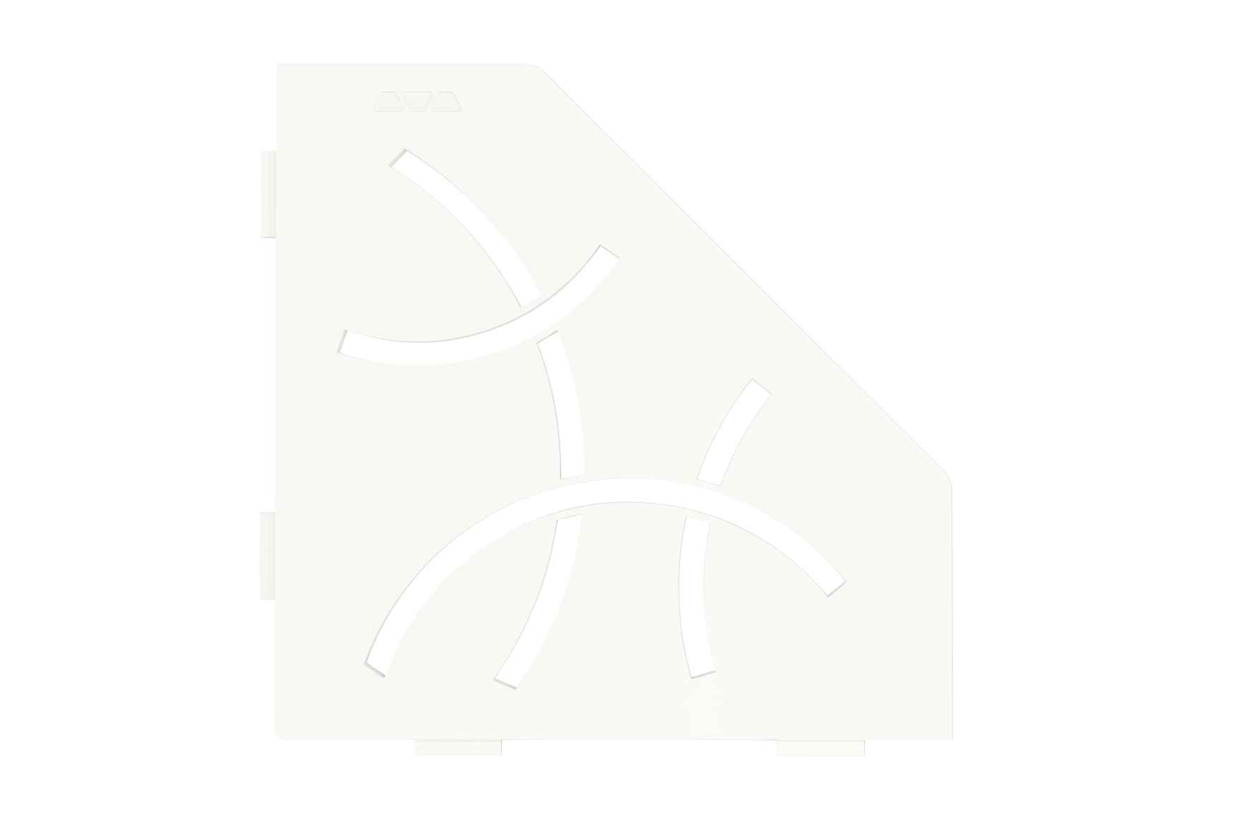SHELF CURVE SE S2 D6 MBW matēts briļjanta balts SHELF-E-S2 dušas plaukti - Image 1