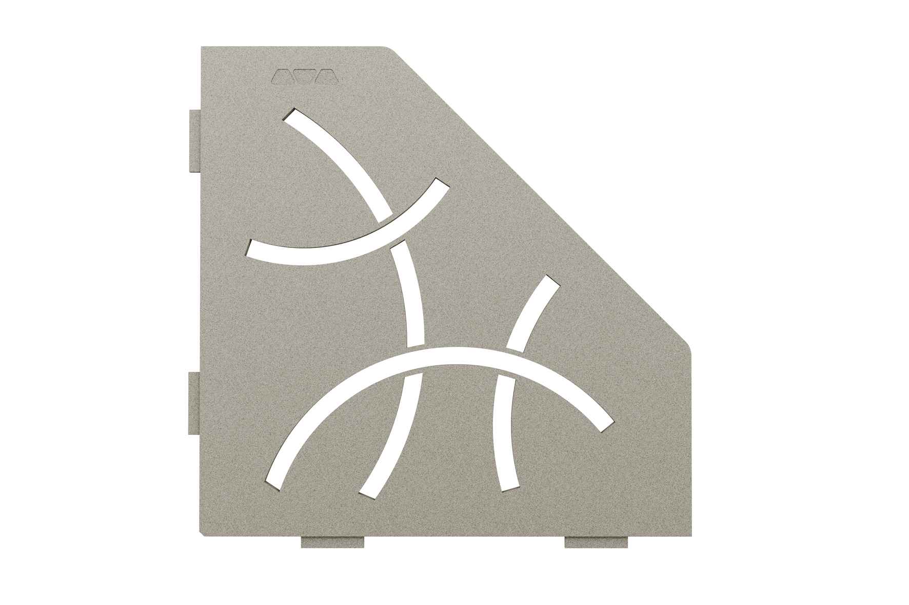 SHELF CURVE SE S2 D6 TSSG akmens pelēks SHELF-E-S2 dušas plaukti - Image 1