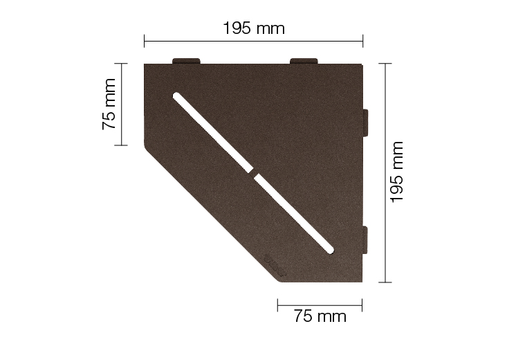 SHELF CURVE SE S2 D7 TSOB bronzas SHELF-E-S2 dušas plaukti - Image 1