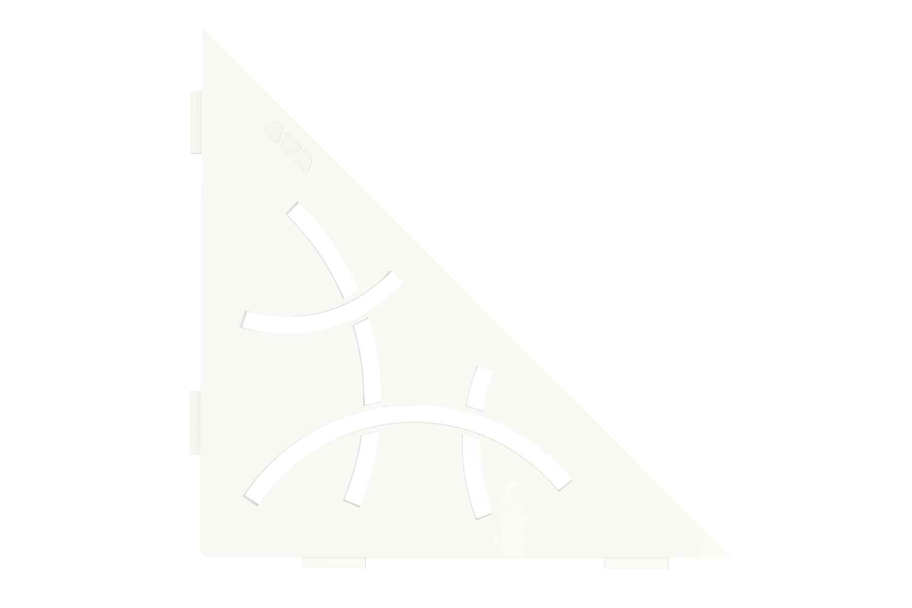 SHELF CURVE_SE S1 D6 MBW matēts briļjanta balts SHELF-E-S1 dušas plaukti - Image 1