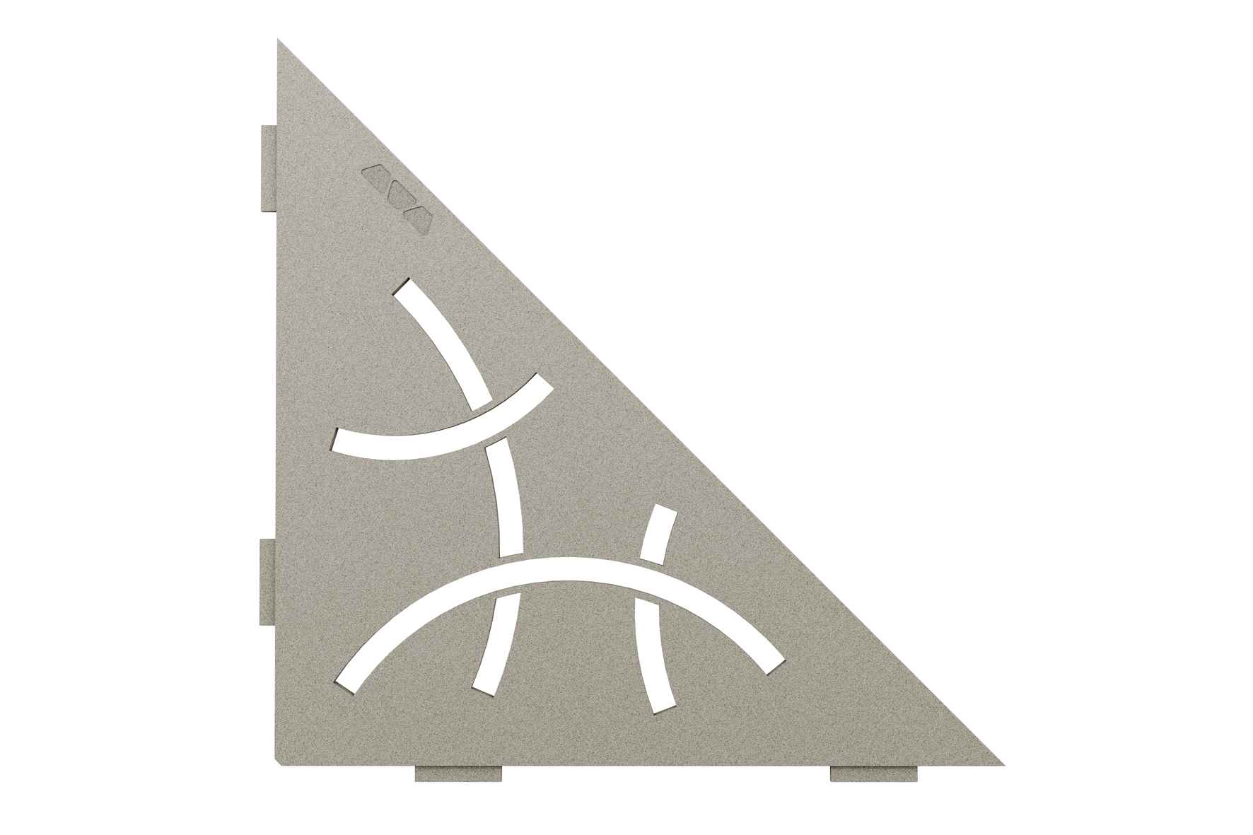 SHELF CURVE_SE S1 D6 TSSG akmens pelēks SHELF-E-S1 dušas plaukti - Image 1