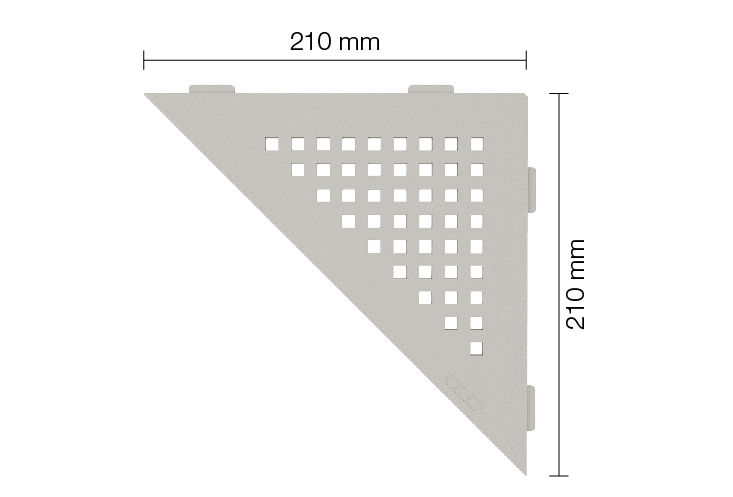 SHELF KVADRĀTS_SE S1 D3 TSBG bešīgi pelēks SHELF-E-S1 dušas plaukti - Image 1