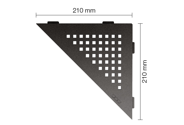 SHELF KVADRĀTS_SE S1 D3 TSDA tumšs antracīts SHELF-E-S1 dušas plaukti - Image 1