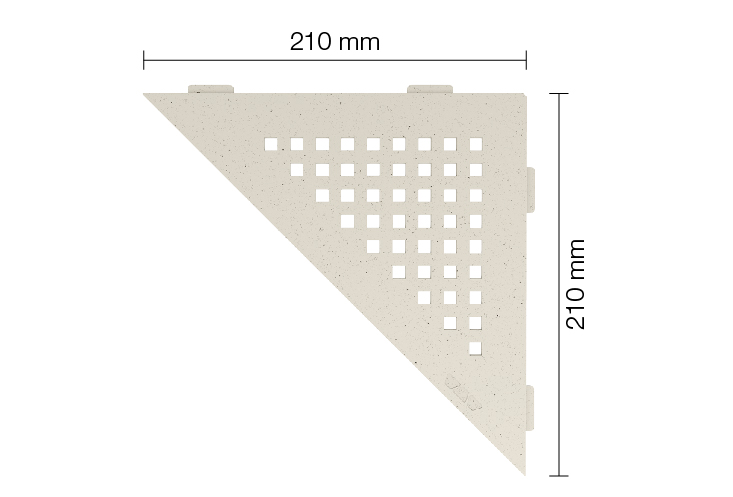 SHELF KVADRĀTS_SE S1 D3 TSI ziloņkaula SHELF-E-S1 dušas plaukti - Image 1