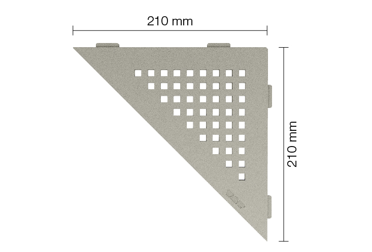 SHELF KVADRĀTS_SE S1 D3 TSSG akmens pelēks SHELF-E-S1 dušas plaukti - Image 1