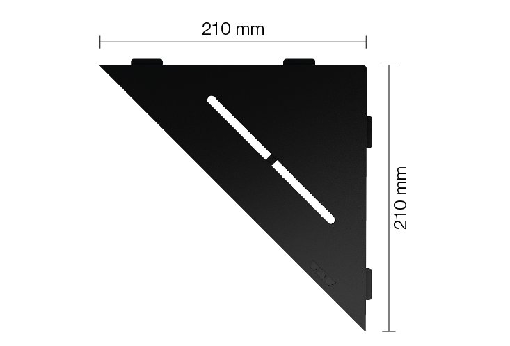 SHELF PURE_SE S1 D7 MGS matēts grafīta melns SHELF-E-S1 dušas plaukti - Image 1