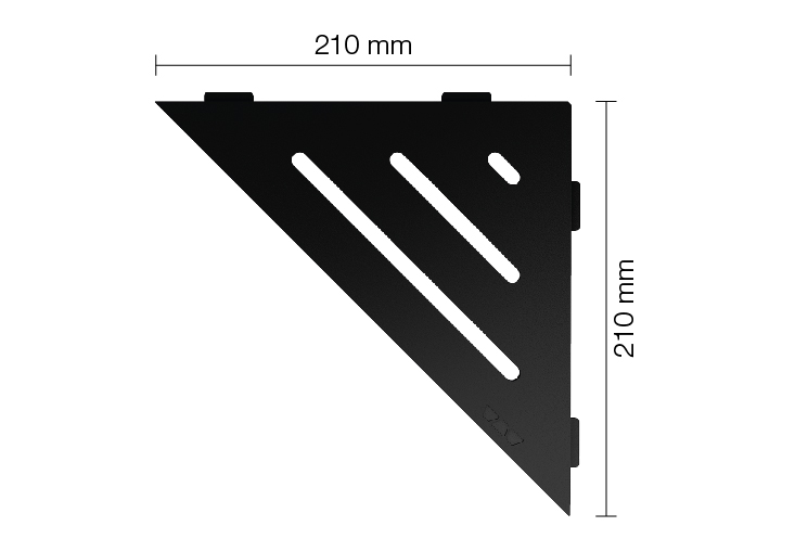 SHELF WAVE_SE S1 D10 MGS matēts grafīta melns SHELF-E-S1 dušas plaukti - Image 1