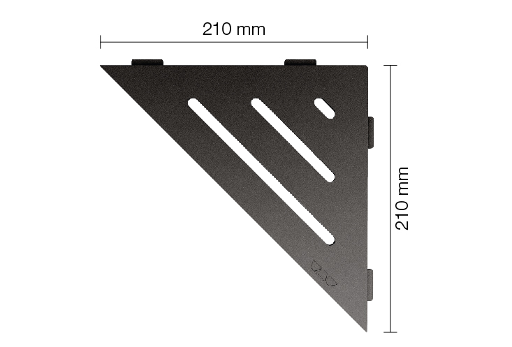 SHELF WAVE_SE S1 D10 TSDA tumšs antracīts SHELF-E-S1 dušas plaukti - Image 1