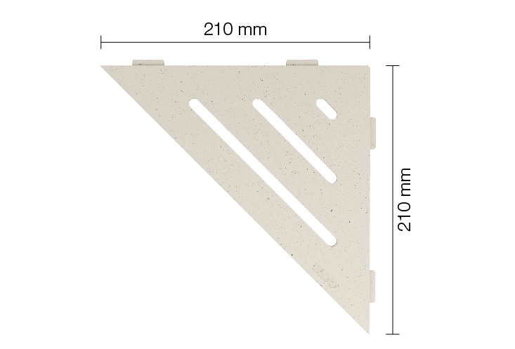 SHELF WAVE_SE S1 D10 TSI ziloņkauls SHELF-E-S1 dušas plaukti - Image 1