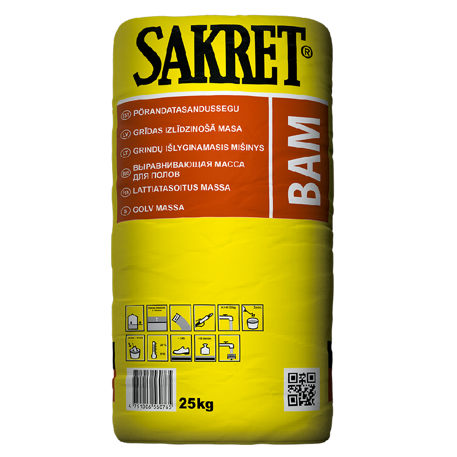 sakret-bam-gridu-izlidzinosa-masa SAKRET BAM Izlīdzinošā masa grīdām