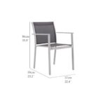 SILLA CON BRAZOS alumīnija dārza krēsls, vairākas krāsas - Image 4