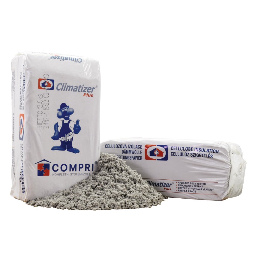 vides-tehnika-ekovate-climatizer-plus Ekovate Climatizer Plus 13.6kg ir dabīgs, elpojošs, videi draudzīgs un elefktīvs siltumizolācijas materiāls, kas iegūts no dabīgas celulozes šķiedras, pārstrādājot makulatūru.