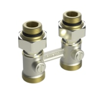 RLV-KB radiatora apakšas pieslēgs, taisns, Kv vērtība - 1.4 m³/h, R 1/2", G 3/4