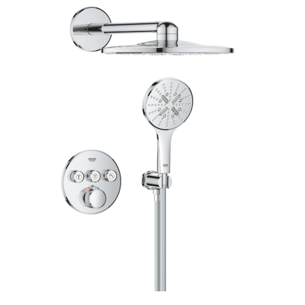 dušas sistēma ar termostatu Grohtherm Smartcontrol/Rainshower SmartActive 310, hroms (bez SmartBox)