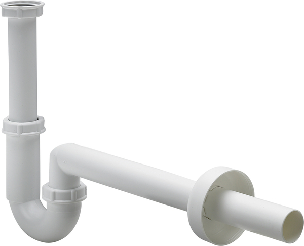 izlietnes sifons, 1¼ x 32 mm, plastmasa, balts