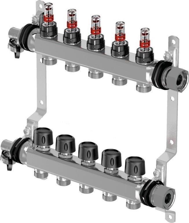 Uponor Vario S sadalītājs ar plūsmas mērītājiem FM, 13X