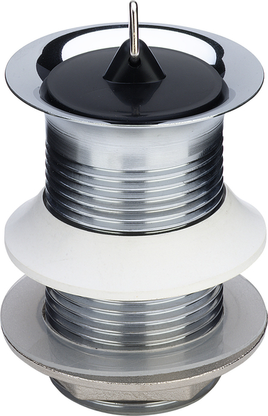 izplūde bez pārplūdes, 1¼ x 60 mm, hromēts misiņš