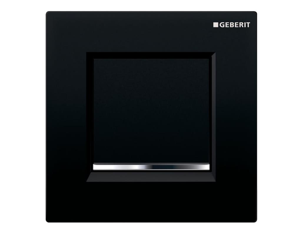 taustiņš pisuāram Type 30, 130x130 mm, melns/hroms