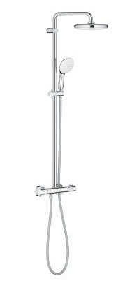 dušas sistēma ar termostatu Tempesta 210, rokas duša Tempesta 110, 9.5l/min, hroms