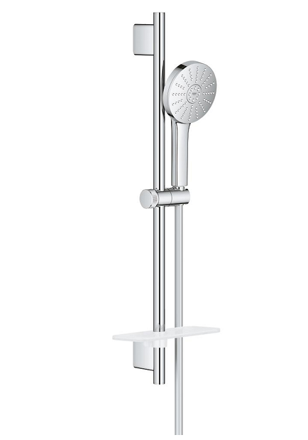 dušas komplekts Euphoria 120 III AquaBooster ar ziepju trauku, 600/1750 mm, hroms