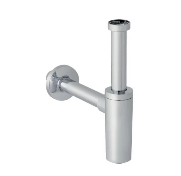 izlietnes sifons, d=32 mm, 1.1/4", hromēta plastmasa