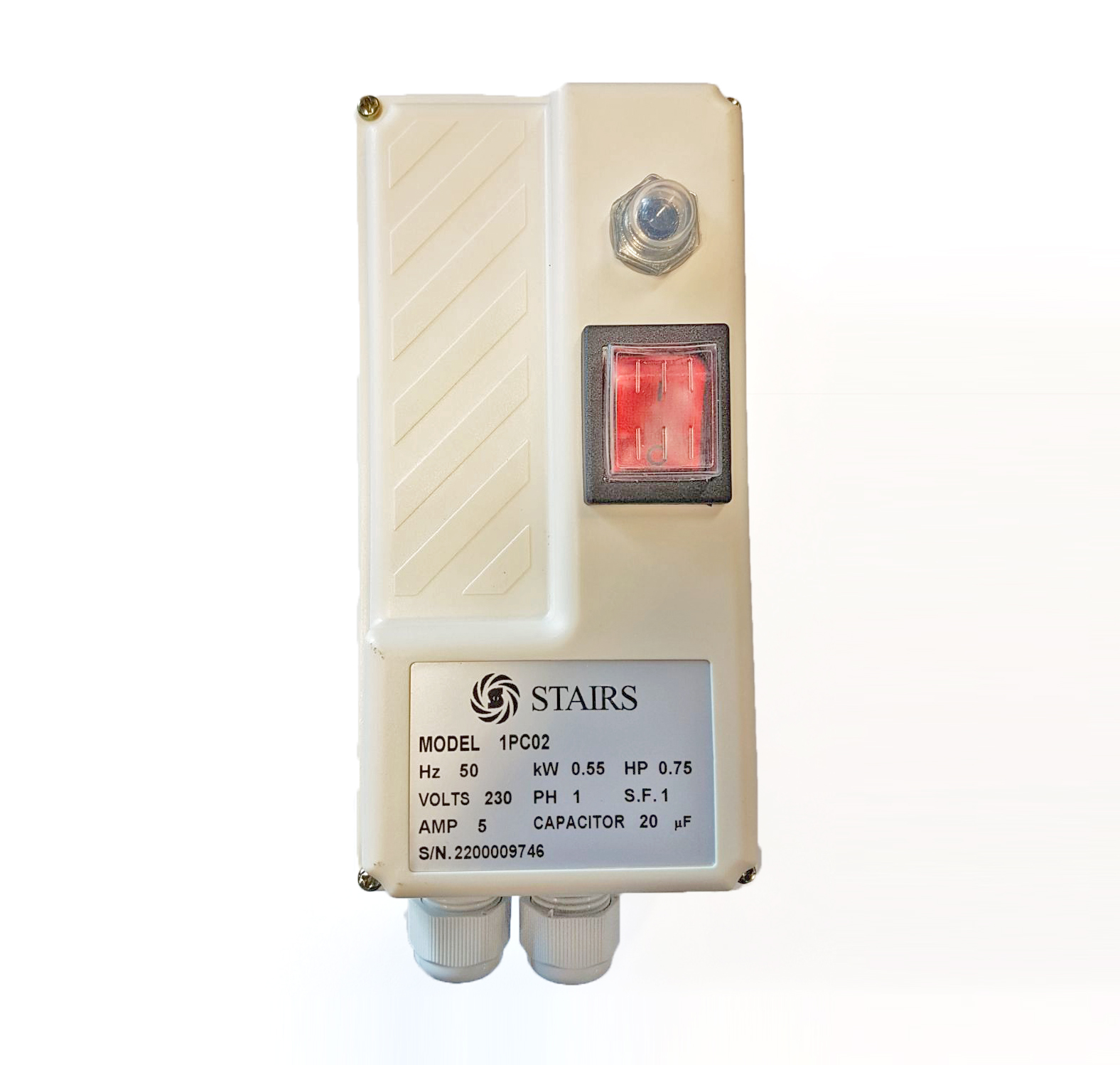 Vadības pults 1f sūknim 1PC02 0,55kW 25uF