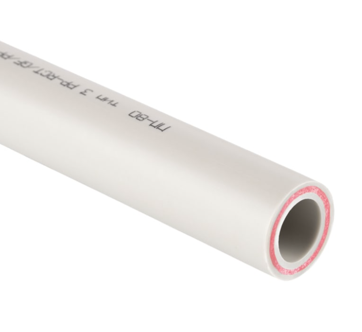 PP-R/PP-R-FG/PP-R caurule ar stiklšķiedras slāni SDR 7,4 (PN 20), 4m, 20x2,8, pelēka