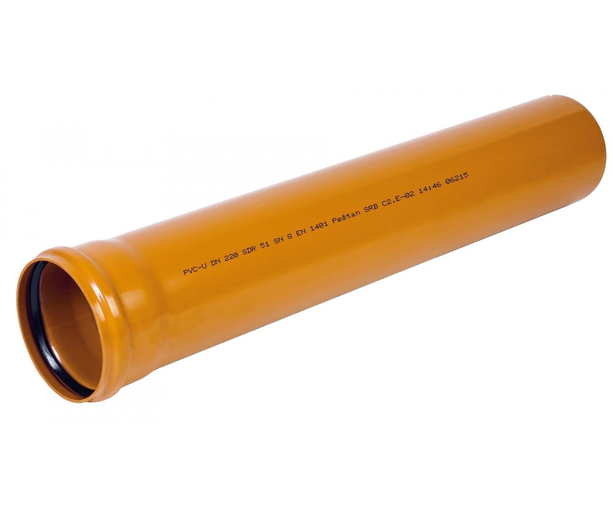 PVC caurule ar uzmavu DN110 x 1000 SN4 (86)