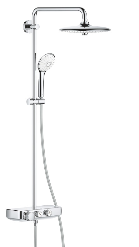 dušas sistēma ar termostatu SmartControl Euphoria Mono 260, rokas duša Euphoria 110 Massage, hroms