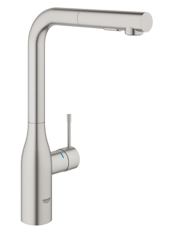 virtuves izlietnes maisītājs ar izvelkamu dušu Essence, supersteel