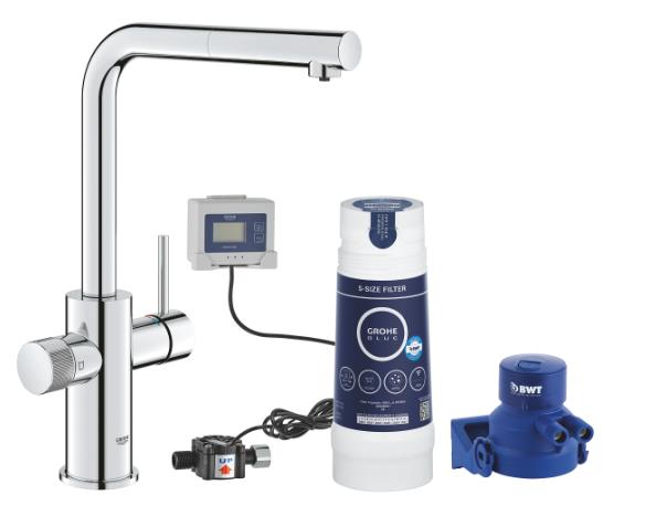 virtuves izlietnes maisītājs ar filtru Grohe Blue Pure Minta, hroms