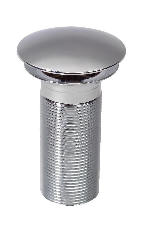 izplūde ar dekoratīvo vāciņu, 1¼ , h=100 mm, hromēts misiņš
