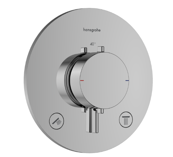 termostata Ecostat Comfort S virsapmetuma daļa, 2 funkcijas, hroms