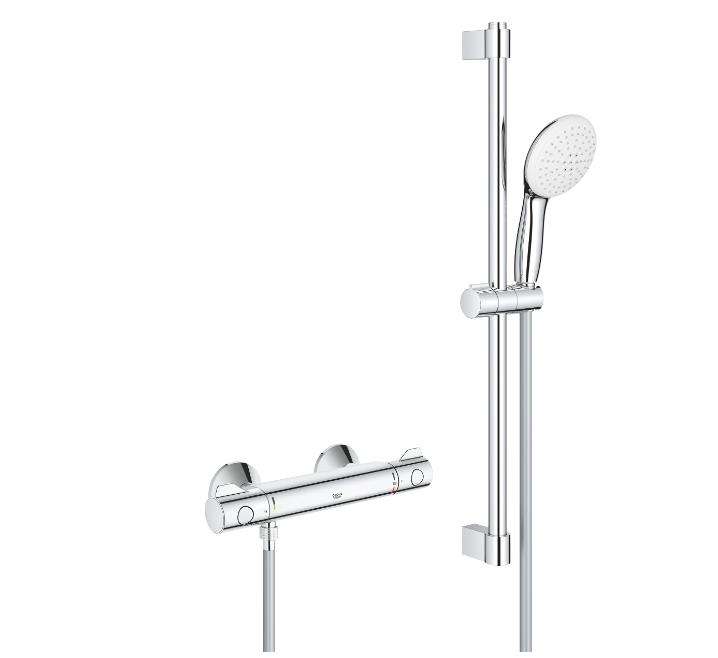 dušas termostats Grohtherm 800 ar dušas komplektu 600 mm, hroms