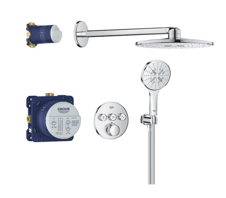 iebūvējama dušas sistēma ar termostatu SmartControl Rainshower SmartActive 310, hroms