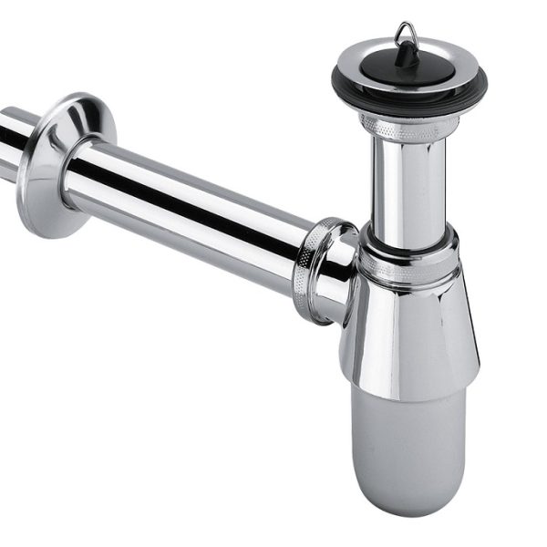 izlietnes sifons ar pagarināto izplūdi, 1¼ x 32 mm, hromēts misiņš