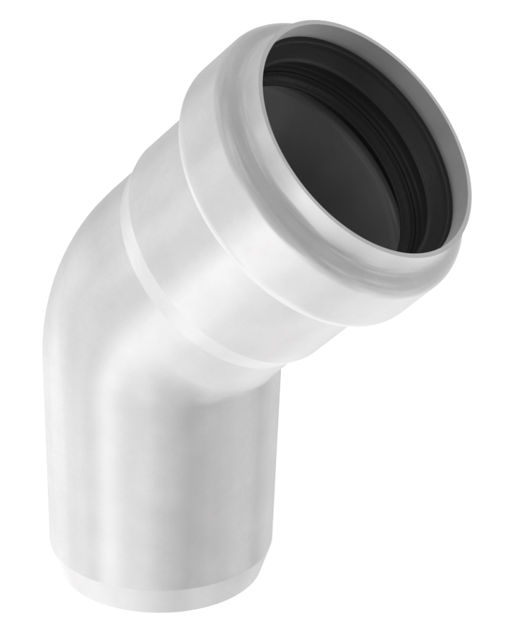 ACO Pipe līkums 40/45° EPDM AISI 304