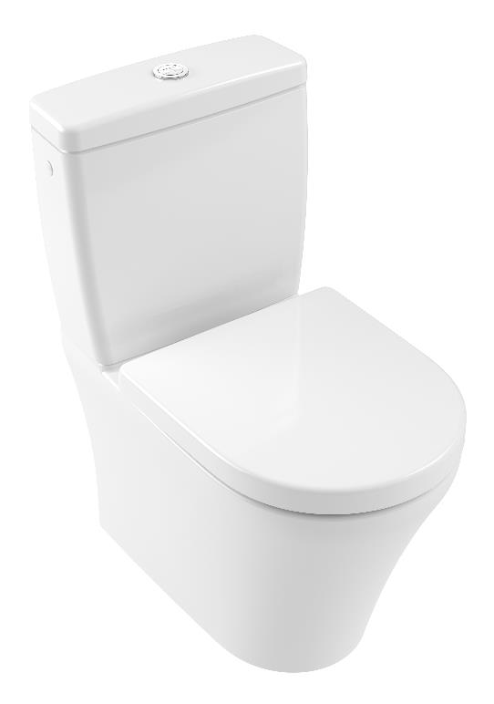 pods ar QR/SC vāku O.novo Compact rimless, universāls izvads, DirectFlush, balts