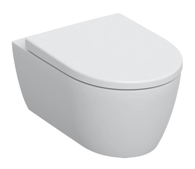 pods ar QR/SC vāku iCon rimfree, stiprināms pie sienas, 355x530 mm, balts