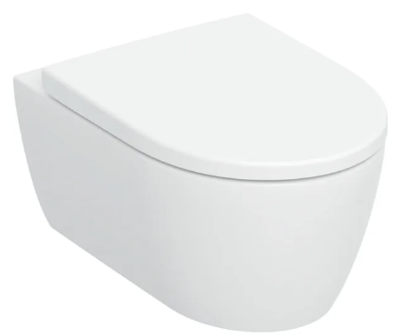 pods ar QR/SC vāku iCon rimless, stiprināms pie sienas, 355x530 mm, TurboFlush, balts
