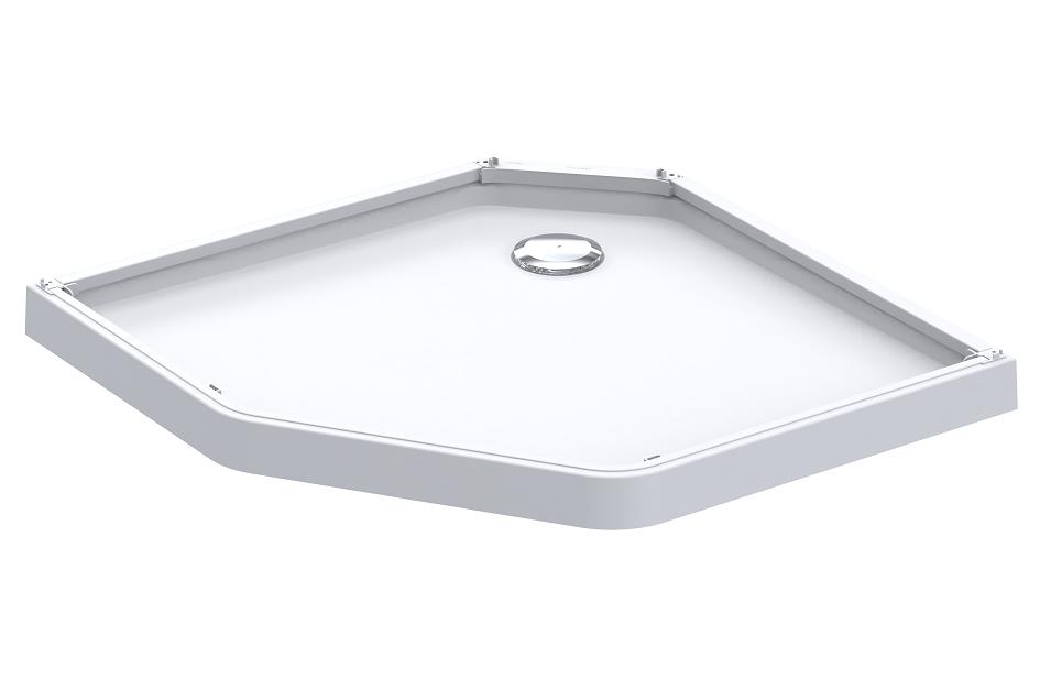 piecstūrveida dušas paliktnis Showerama, 900x900 mm, balts piecstūrveida dušas paliktnis Showerama, 900x900 mm, balts - Image 1