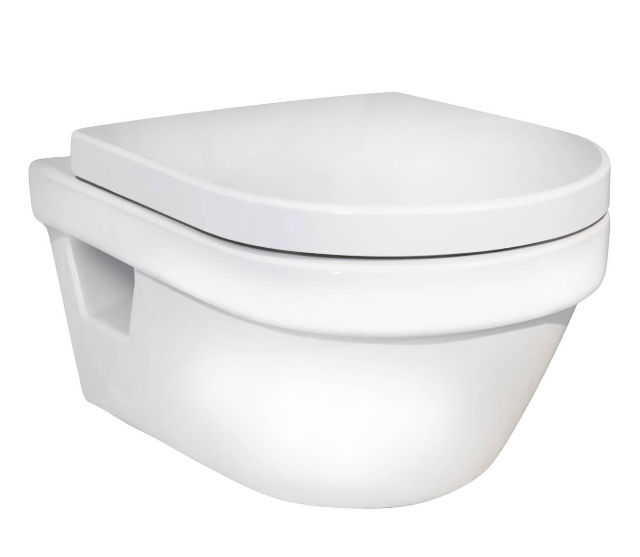 pods ar SC vāku Hygenic Direct Flush, stiprināms pie sienas, 370x530 mm, balts