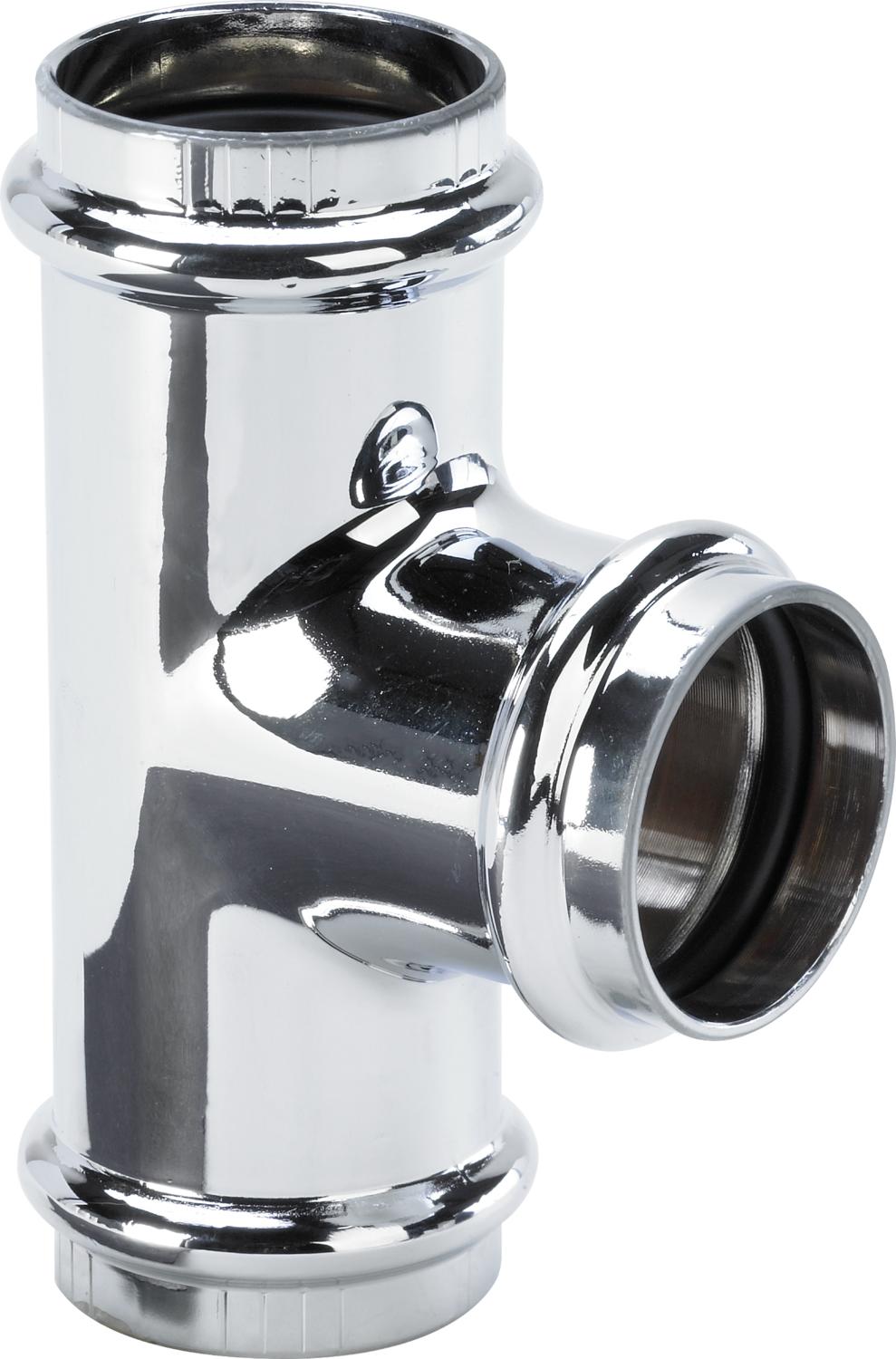sifona trejgabals, d=32 mm, hromēts kapars sifona trejgabals, d=32 mm, hromēts kapars - Image 1