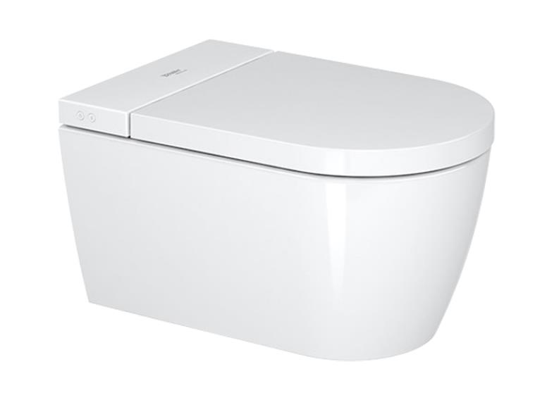 pods ar vāku Starck f Lite Compact Rimless SensoWash, stiprināms pie sienas, 378x575 mm, balts HG